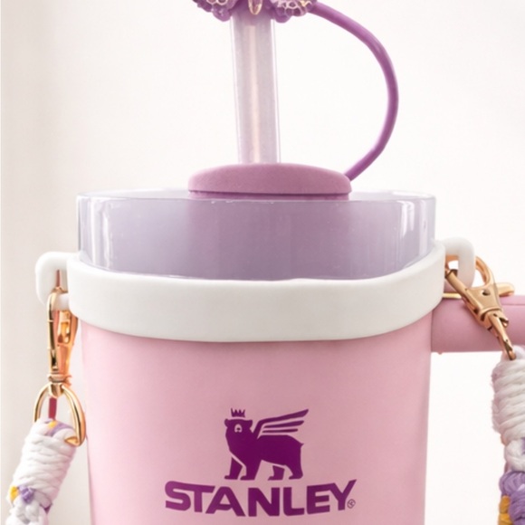 Light pink Stanley with purple accessories! Perfect for friends or teacher gifts - Picture 2 of 3